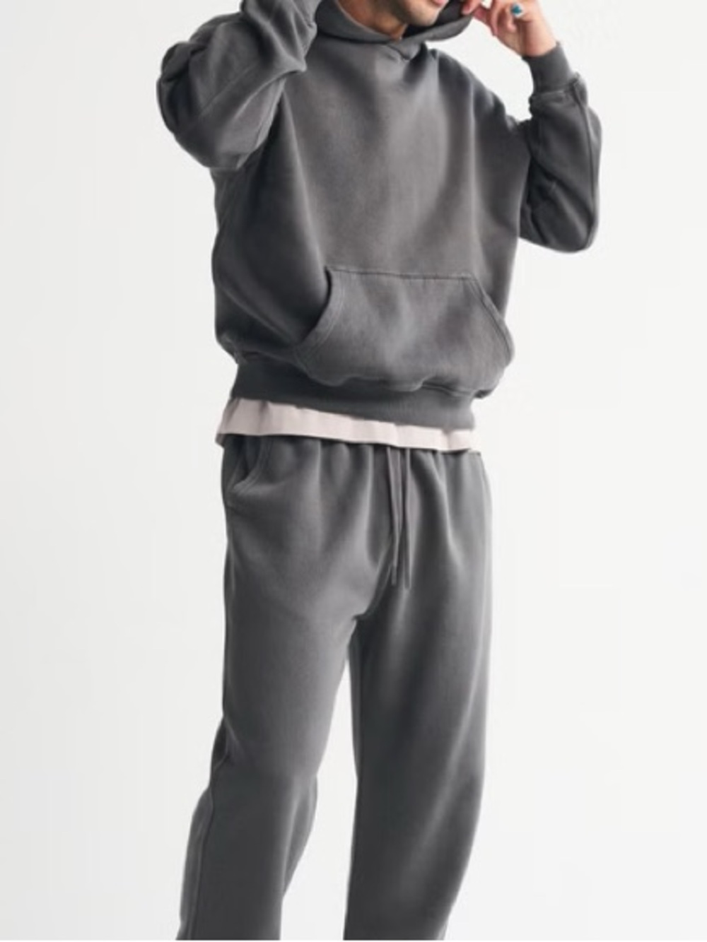 Abercrombie + Fitch Charcoal Gray Sweat Set